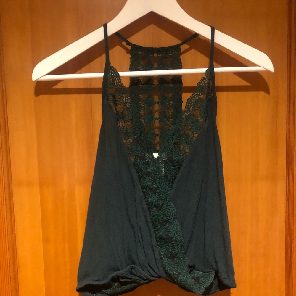 Wet Seal | Lace-trim crop top